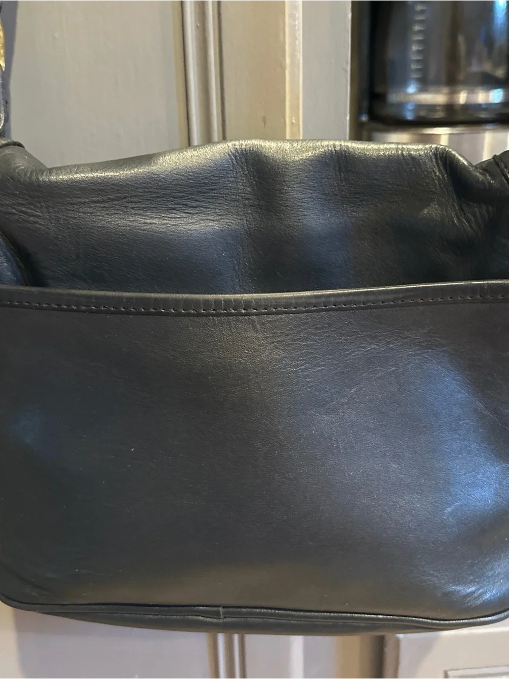 Vintage Coach Fletcher Bag Black Leather Crossbody 4150 USA Made